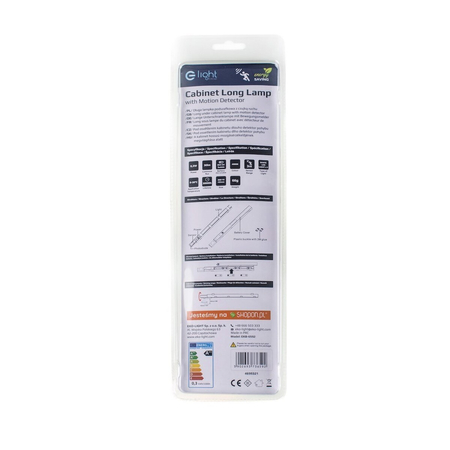 Eko-Light LAMPKA PODSZAFKOWA Z CZUJKĄ RUCHU DŁUGA 4000K EKB6592 BIAŁY