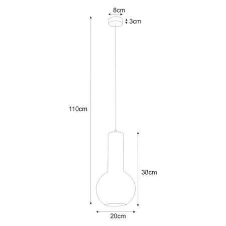 Lampa wisząca ARVI WHITE Kaja K-4525 biały/złoty