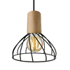 Lampa wisząca Moderno 1xGU10 czarno/brązowa LP-1221/1P S BK