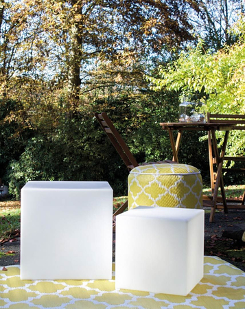 Kostka LED Lampa zewnętrzna ogrodowa 2700K RGB 43cm 32444L biały