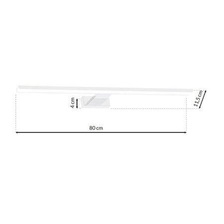 Milagro Kinkiet Shine 80cm 15W LED Biały ML6337 BIAŁY