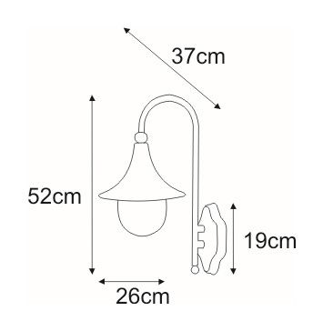 Kinkiet BOSTON Kaja K-8125 CZARNY/ZŁOTY 