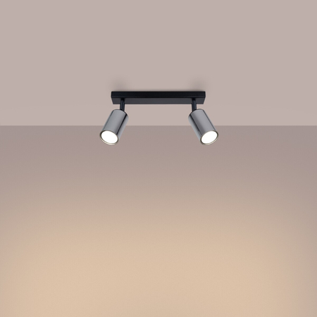 Sollux Lighting Plafon WINX 2 czarny/chrom SL.1367