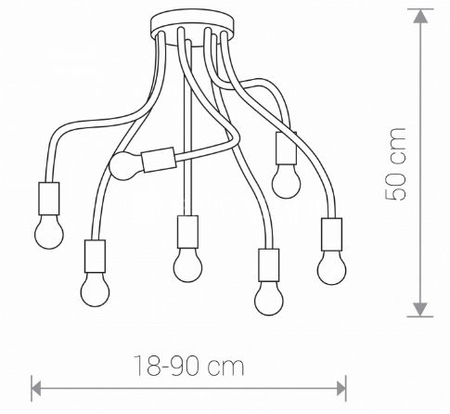 Plafon Nowodvorski Lighting 9273 Flex Black VII