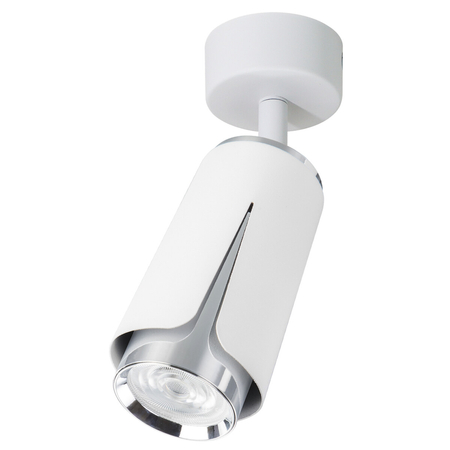 Milagro Flower Chrome Spot 1xGU10 Biały ML0272 BIAŁY + CHROM