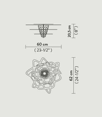Lampa sufitowa Slamp AUR14PLF0001WT Aurora Mini White
