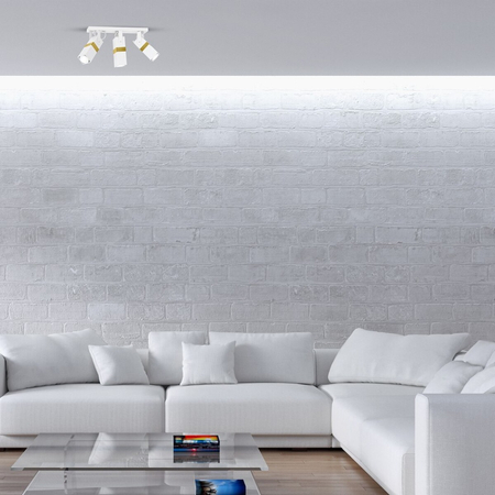 Milagro Lampa sufitowa Vidar 3xGU10 Biały/Złoty MLP6274 Biel / Złoto