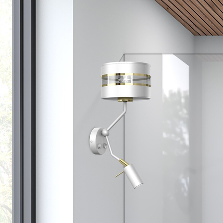 Milagro Kinkiet Ultimo 1xE27 1x mini GU10 Biały MLP7346 Biel / Złoto