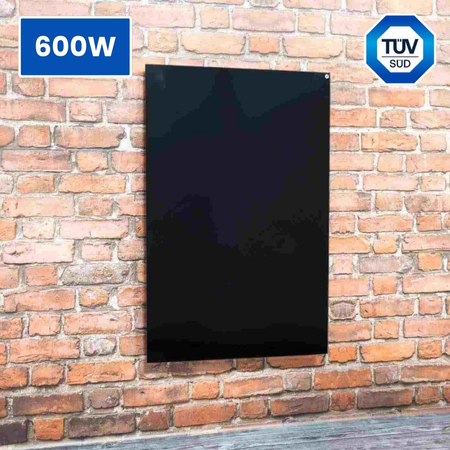 Panel grzewczy na podczerwień Greenie 60x90cm 600W czarne szkło - 5 lat gwarancji - 11 - 15m2