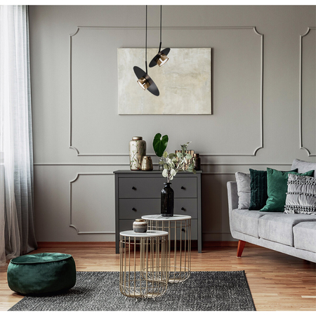 Lampa wisząca Kaja BURGAS K-5455 czarny, złoty