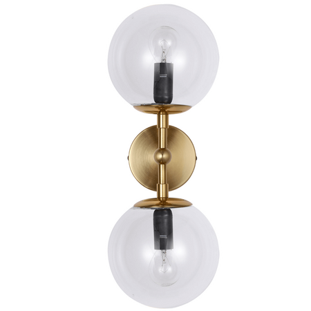 Kinkiet Dorado 2xE14 złoty/transparenty LP-002/2W Transp.