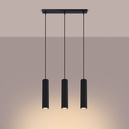 Sollux Lighting Lampa wisząca KARBON 3L czarny SL.1575
