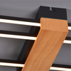 Lampa sufitowa Zuma Line C230624202 MINAR LAMPA SUFITOWA CZARNA+DREWNO/BLACK+WOOD