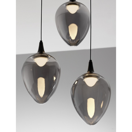 Lampa wisząca Luces Exclusivas VAZENDO LE45116 czarny, szary i odcienie szarości