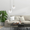 Lampa wisząca Abigali GLOBO2 G4 ⌀120mm szklana, złote elementy