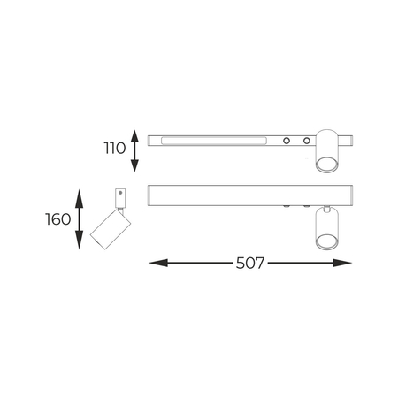 Kinkiet Zuma Line W230757202 MANNARI KINKIET CZARNY/BLACK