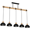 Milagro Lampa wisząca ERIK Black/Wood 5xE27 MLP7227 CZARNY
