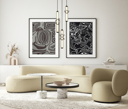 Lampa wisząca Italux PND-27372-3A-57W-BK Czarny mat