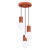 Sollux Lighting Lampa wisząca HALO 3P ochra czerwona SL.1730