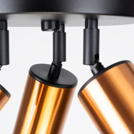 Sollux Lighting Plafon WINX 3P czarny/miedź SL.1377