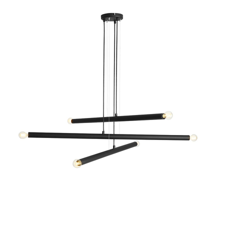 Lampa wisząca TUBO 6 BLACK Aldex 1072K1 czarny