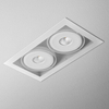 Lampa wpuszczana AQForm Squares 111 x 2 Qrled Recessed Biały Struktura