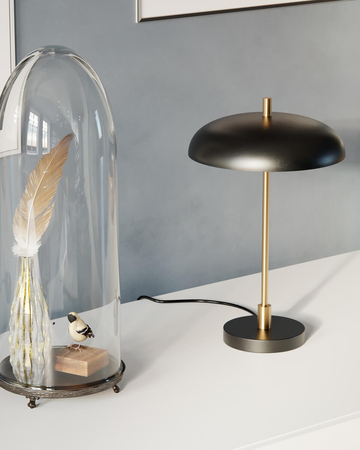 Lampa stołowa By Rydens Shelby 4002660-4002 czarny/złoty