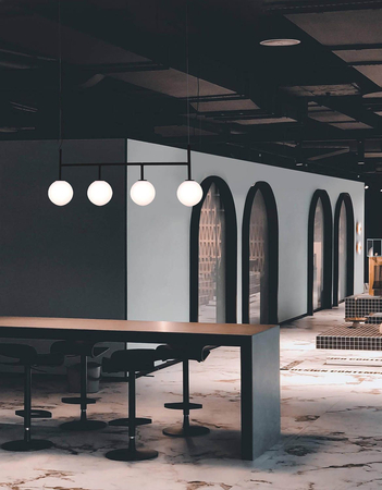 Lampa wisząca FARO Kaja K-4883 biały/czarny