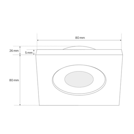 Lampa sufitowa Zuma Line EDO777337 OPIL LAMPA WPUSZCZANA CZARNA
