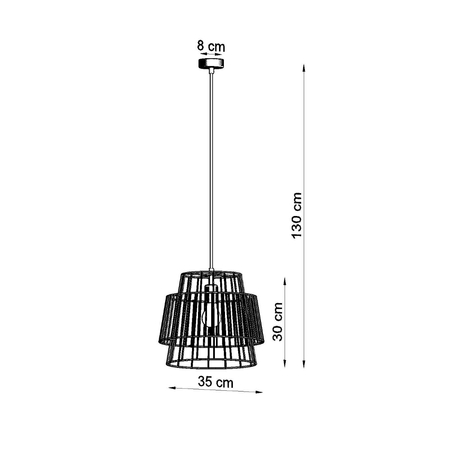 Sollux Lighting Lampa wisząca GATE czarny SL.0663