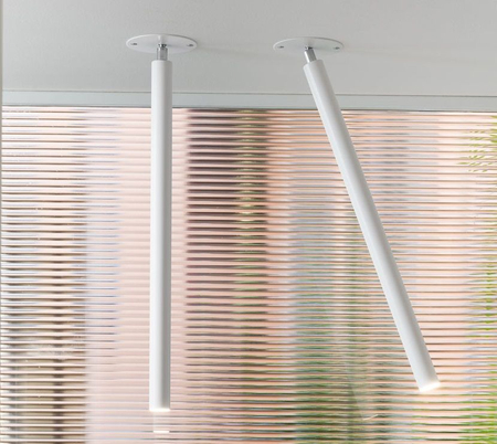 Lampa sufitowa Nemo CAMLWW71 Canna Nuda Metallo biała