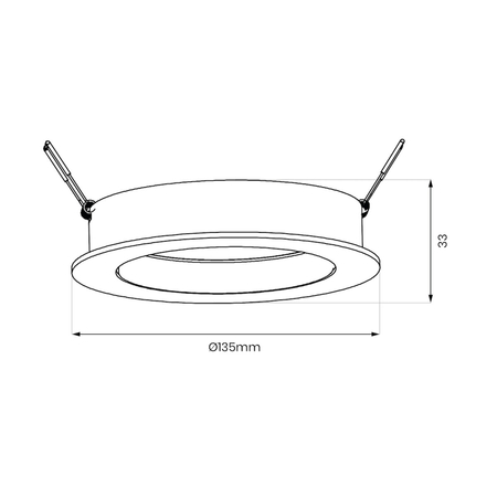 Milagro Oprawa podtynkowa Redondo Biały 1xAR111 GU10 ML1077 CZARNY