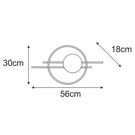 Kinkiet Kaja CORSA K-5345 bursztynowy, czarny