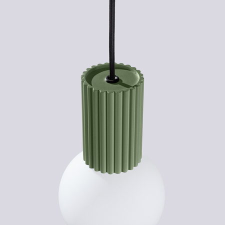 Sollux Lighting Lampa wisząca HALO 1 zielona oliwka SL.1724