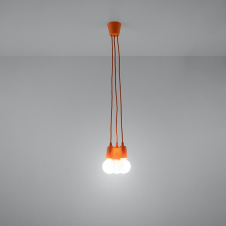 Sollux Lighting Lampa wisząca DIEGO 3 pomarańczowy SL.0585