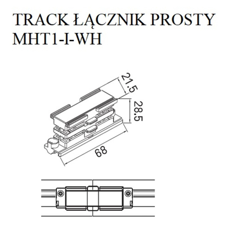 MAXLIGHT MHT1-I-WH TRACK ŁĄCZNIK PROSTY biały