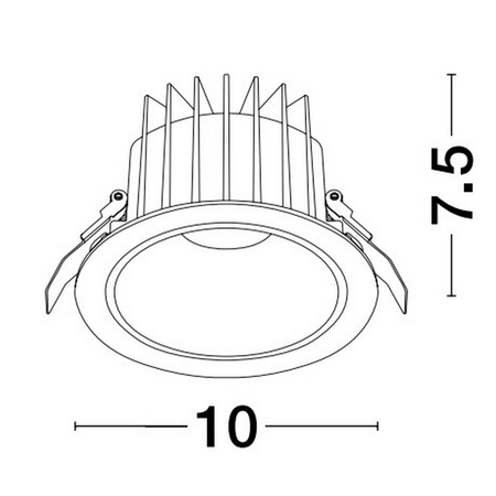 Oczko Luces Exclusivas TORVIAN LE65116 biały