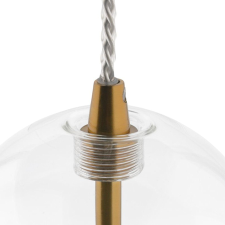 Lampa wisząca Abigali GLOBO G4 ⌀150mm szklana, złote elementy
