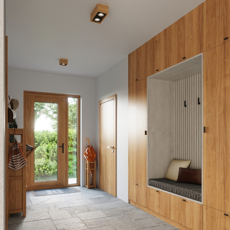 Sollux Lighting Plafon QUATRO 1 naturalne drewno SL.0915