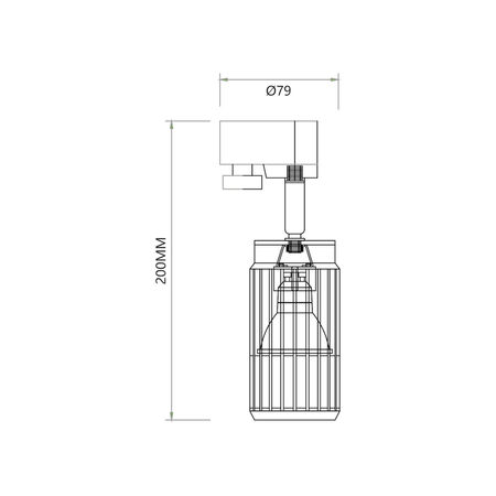Milagro VERTICAL BLACK TRACK 1xGU10 ML0293 CZARNY
