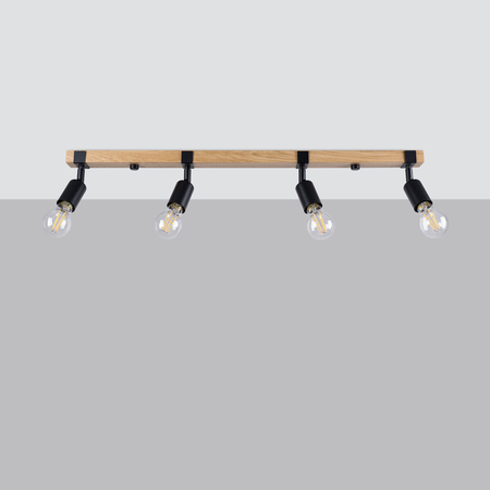 Sollux Lighting Plafon ZUCA 4 czarny SL.1298