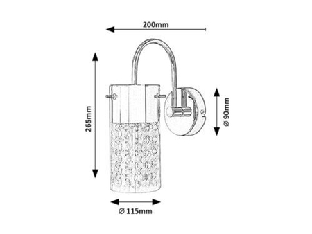 Lampa łazienkowa Rabalux Niagara 2194 chrom