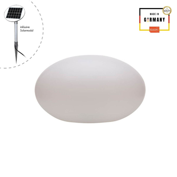 Kropla LED Lampa solarna zewnętrzna ogrodowa przenośna 2900K Biała ciepła 24x42 32420S biały