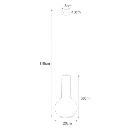 Lampa wisząca ARVI BLACK Kaja K-4520 czarny/złoty