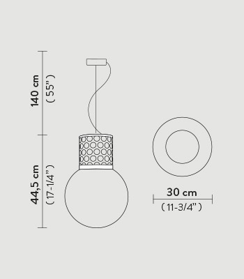 Lampa wisząca Slamp ATMOSFERA - GOLD M ATSSM00GLP01T00000EU złoty