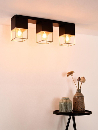 Lampa sufitowa Lucide RIXT 21120/03/30 czarny/złoty