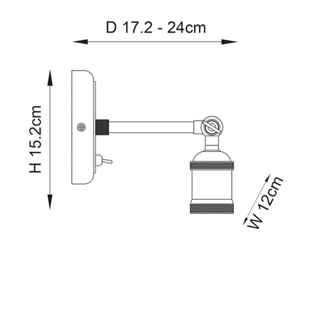 Kinkiet Endon Lighting Hal 97245 mosiądz