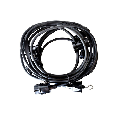 Girlanda profesjonalna IP44 czarna 10m + hak końcowy Eko-light EKO1601