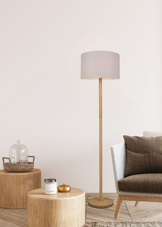 Lampa podłogowa Trio 401200101 drewniany