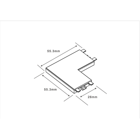 Light Prestige Łącznik natynkowy L Magnetic Slim czarny LP-656-MAG SLIM łącznik L SM BK